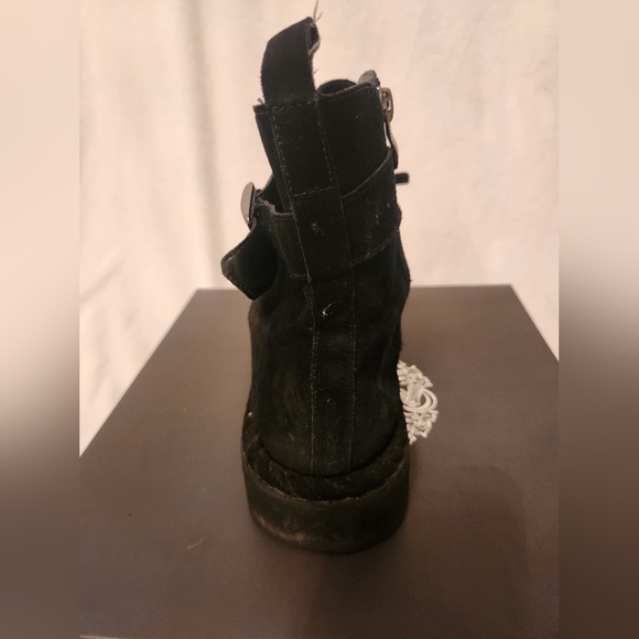 Vince Camuto Black Leather Suede Ruenalee Combat Boots Women Size 11 - Picture 5 of 11